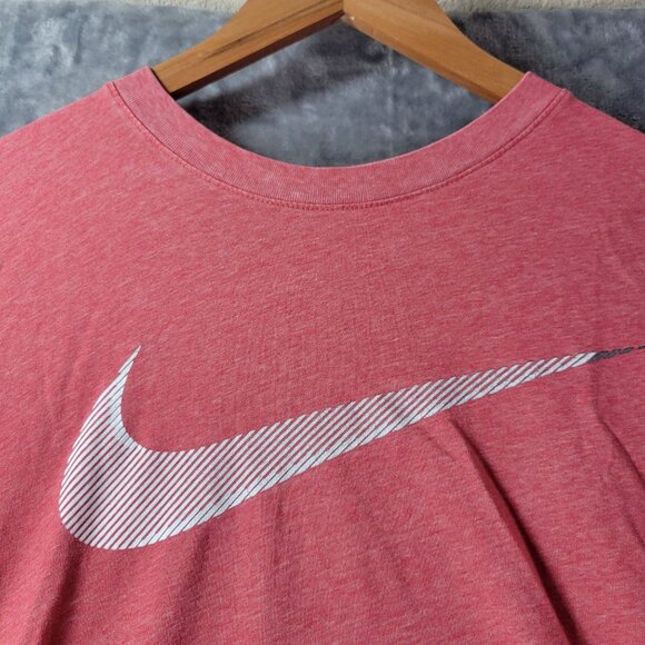 Nike Mens Dri Fit Red Short Sleeve Athletic T Shirt M Activewear Running Gym - Picture 5 of 8